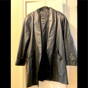 AVANTI LEATHER SWING COAT